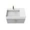 Castello Usa Amazon 30-inch Gray Left Vanity Set with White Top and Gold Handles CB-MC-30G-GLD-2056L-WH - alternate 2